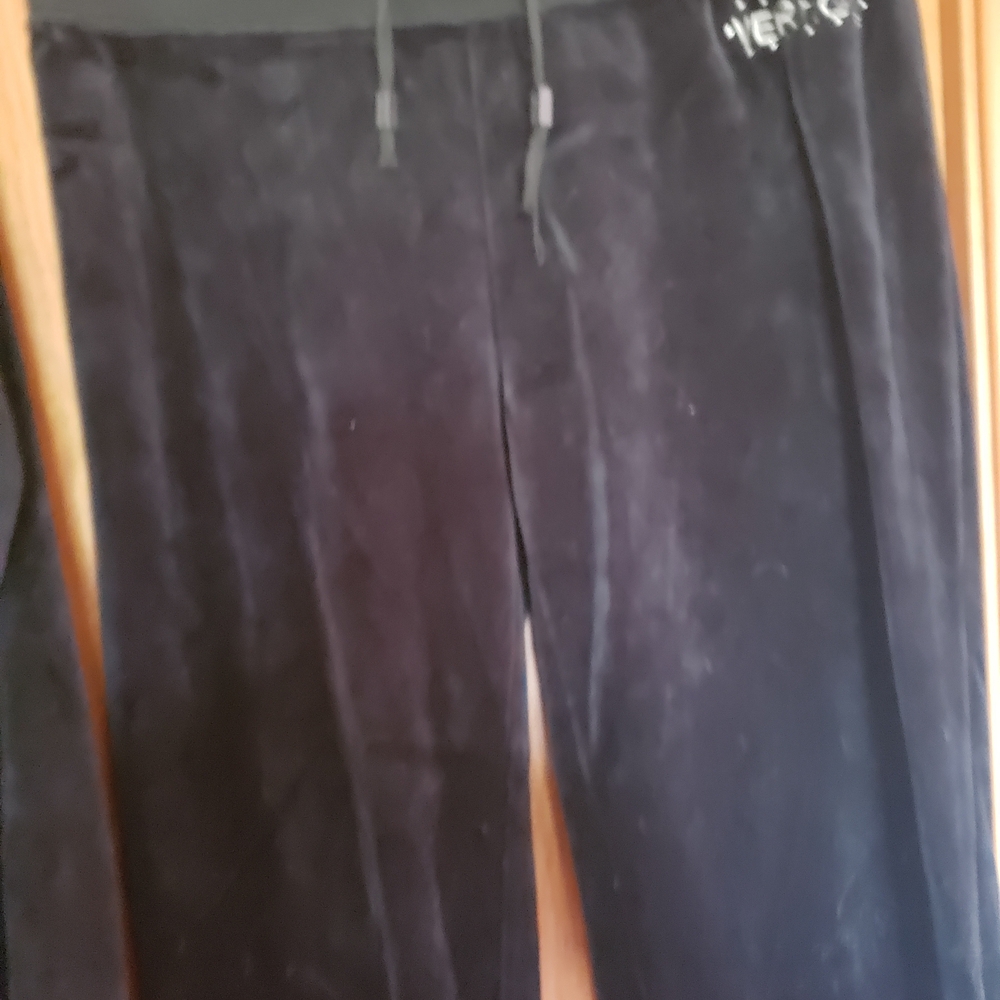 Vertigo Paris Black Velour Drawstring Pants With Matching Jacket/Hoodie - Picture 6 of 8